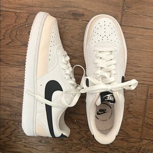 Nike Court Vision Low Sneaker White and Black